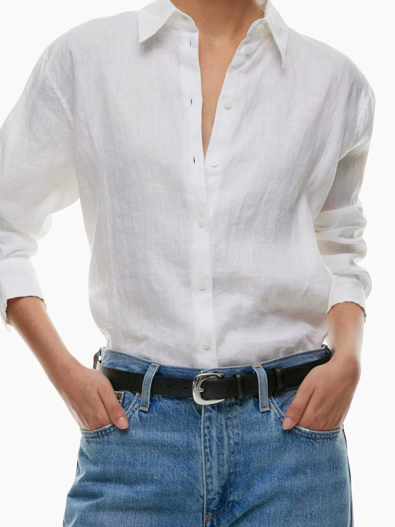 Solid Brass Leather Belt